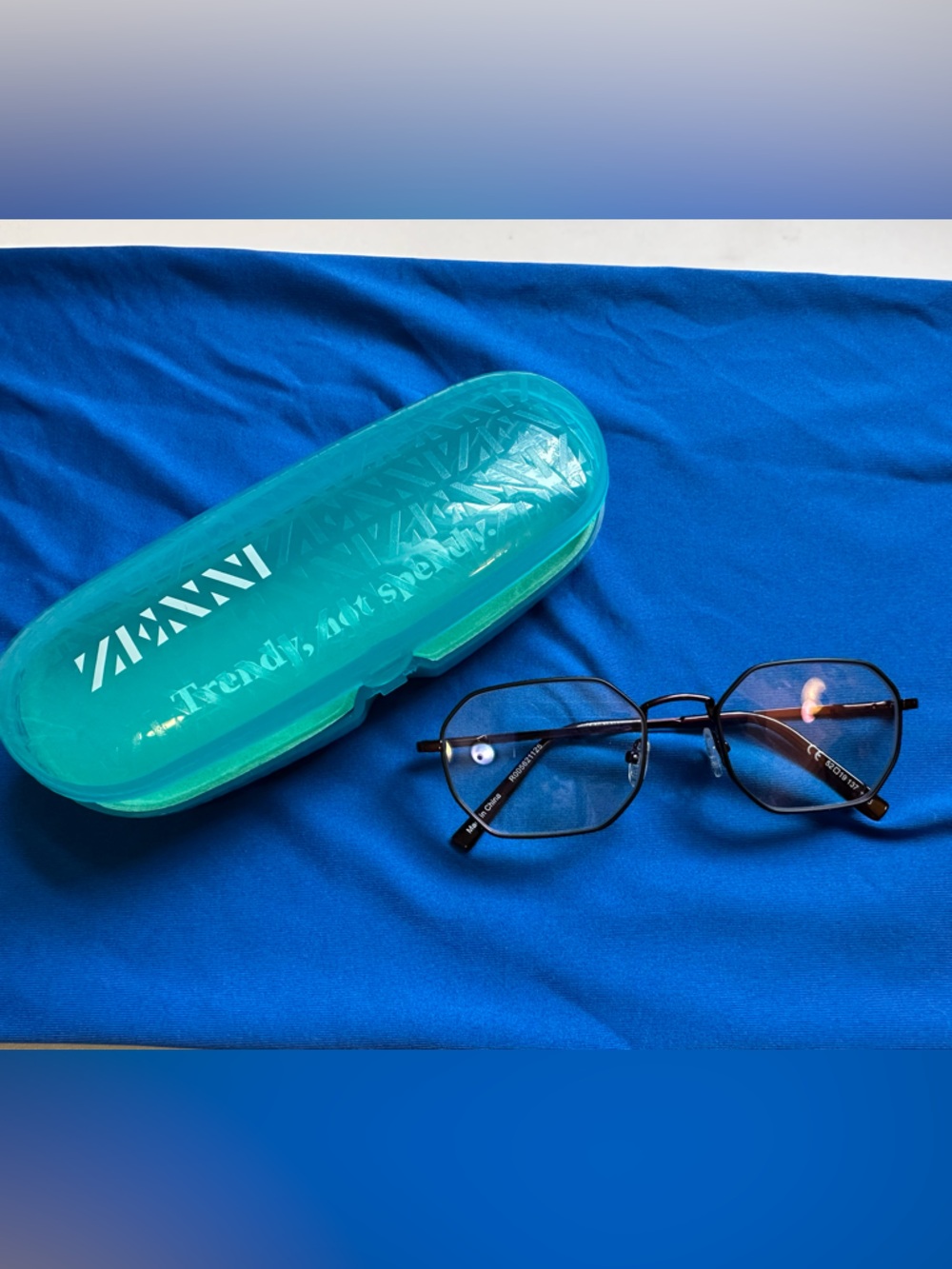 +1.25 Zenni Reading Eyeglasses Black Frames with Hardcase